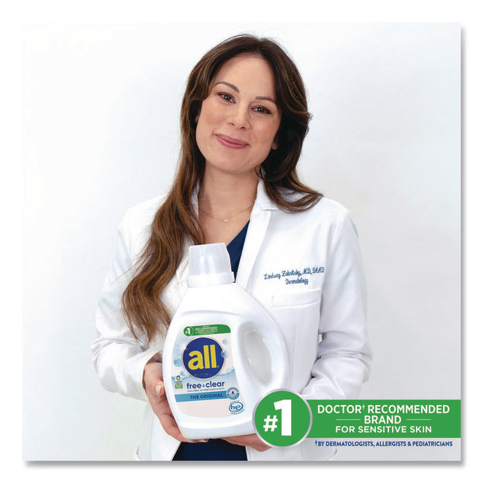 Free Clear HE Laundry Detergent, 24 Loads, Unscented, 30 oz Bottle, 6/Carton