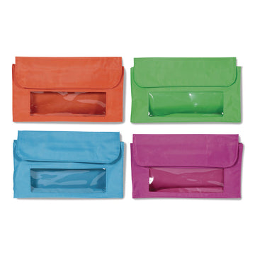 Learning Resources Magnetic Storage Pocket Set - 5.50" Height9.50" Length - Sturdy, Magnetic - Red - 4 / Set