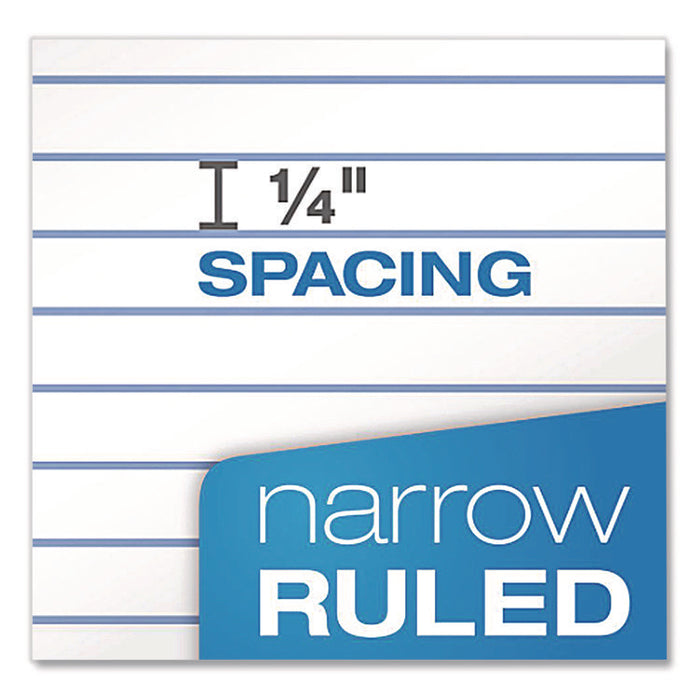 Gold Fibre Writing Pads, Narrow Rule, (50) White 8.5 x 11 Sheets, Dozen
