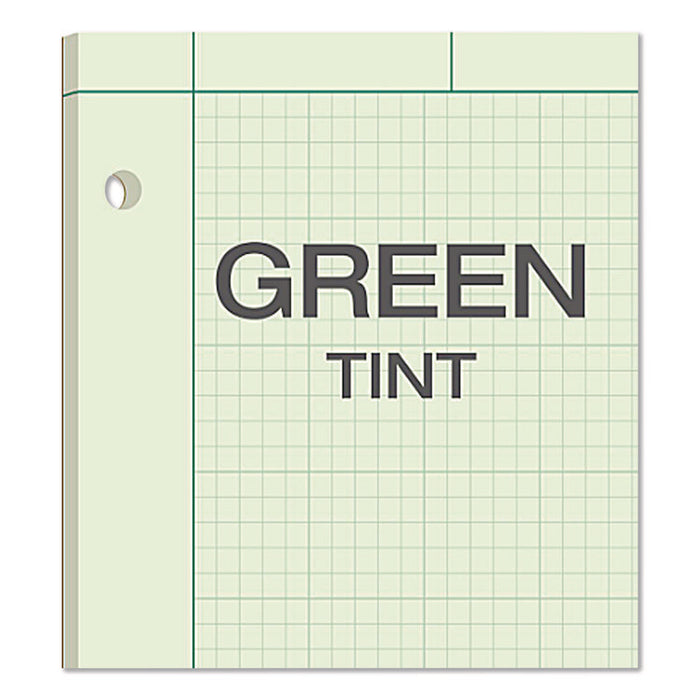 Evidence Engineer's Computation Pad, Quadrille Rule (5 sq/in, 1 sq/in), (100) Green-Tint 8.5 x 11 Sheets