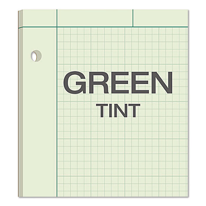 Evidence Engineer's Computation Pad, Quadrille Rule (5 sq/in, 1 sq/in), (200) Green-Tint 8.5 x 11 Sheets