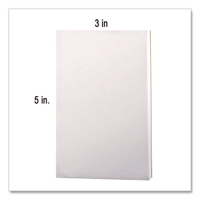 Scratch Pads, Unruled, (100) White 3 x 5 Sheets, 12/Pack