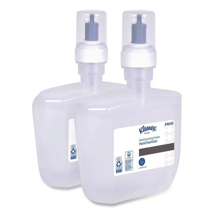 Ultra Moisturizing Foam Hand Sanitizer, 1,200 mL Cassette, Unscented, 2/Carton