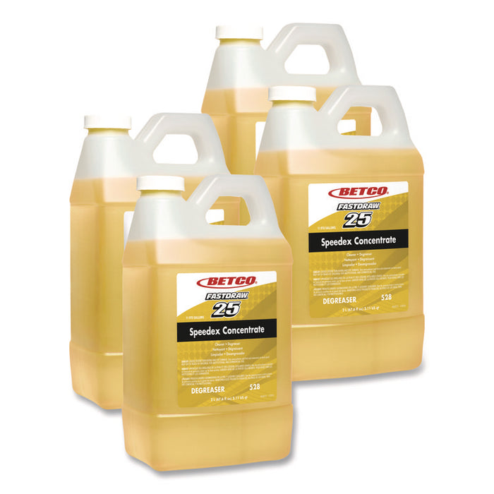 Speedex FastDraw 25 Concentrate Heavy-Duty Degreaser, 67.6 oz Bottle, 4/Carton