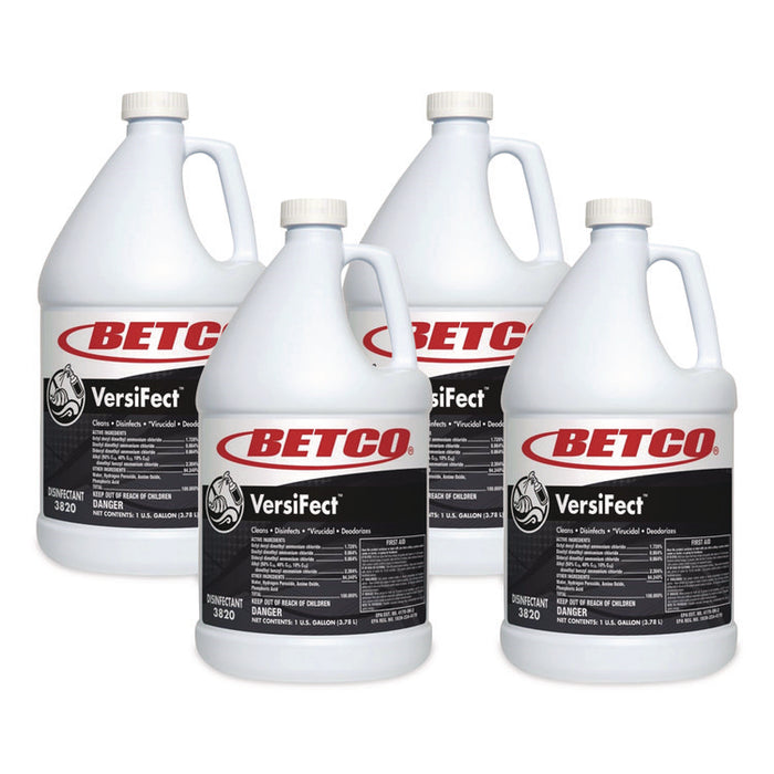 VersiFect Cleaner Disinfectant, Fresh Scent, 1 gal Bottle, 4/Carton