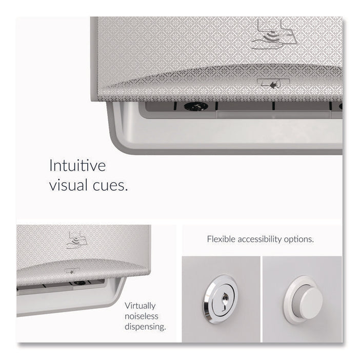 ICON Automatic Roll Towel Dispenser, 20.12 x 16.37 x 13.5, Silver Mosaic