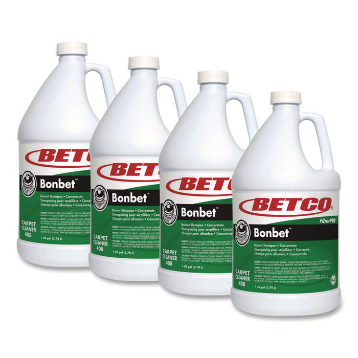 FiberPRO Bonbet Carpet Shampoo, 1 gal Bottle, 4/Carton