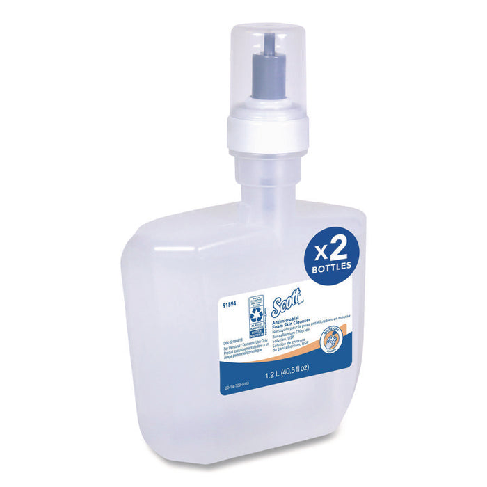 Antimicrobial Foam Skin Cleanser Refill, Fresh Scent, 1,200 mL, 2/Carton