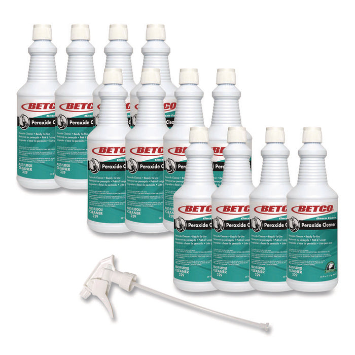 Green Earth Peroxide Cleaner, Fresh Mint Scent, 32 oz Bottle, 12/Carton