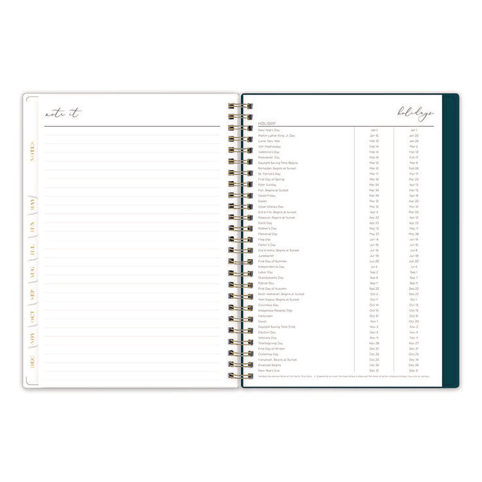 Life Note-It Dania Weekly/Monthly Planner, Floral Artwork, 8.63 x 5.88, Teal/Pink/Blue Cover, 12-Month (Jan to Dec): 2026