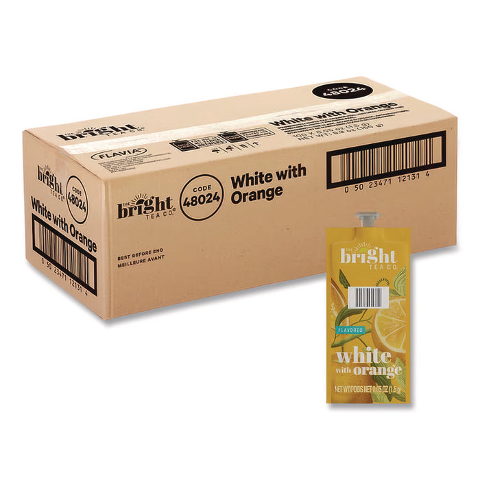 Tea Freshpack Pods, White with Orange, 0.05 oz, 100/Carton