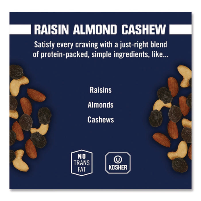 Fresh Harvest Trail Mix, Raisin Almond Cashew, 4.5 oz Bag, 12/Box