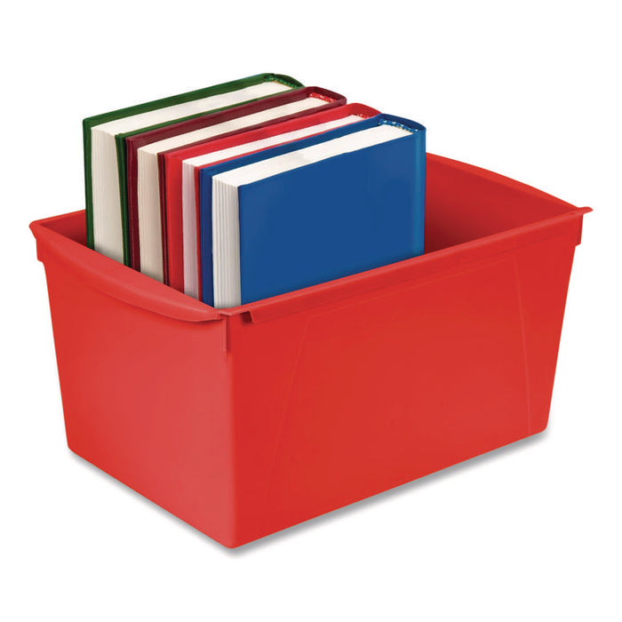 Double XL Wide Interlocking Book Bins, 9.2" x 14.5" x 7", Assorted Bright Colors, 6/Carton