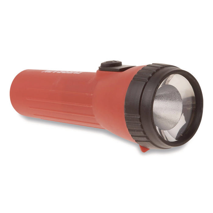 Industrial General Purpose LED Flashlight, 2 D Batteries (Sold Separately), Red