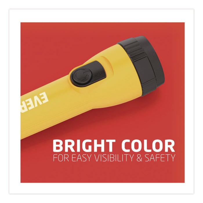 LED Industrial Economy Flashlight, 2 D Batteries (Sold Separately), Yellow/Black