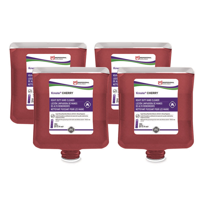 Kresto Cherry Heavy Duty Hand Cleaner Manual Cartridge Refill, Cherry Scent, 2 L, 4/Carton