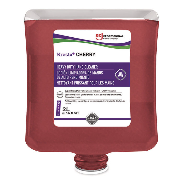 Kresto Cherry Heavy Duty Hand Cleaner Manual Cartridge Refill, Cherry Scent, 2 L, 4/Carton
