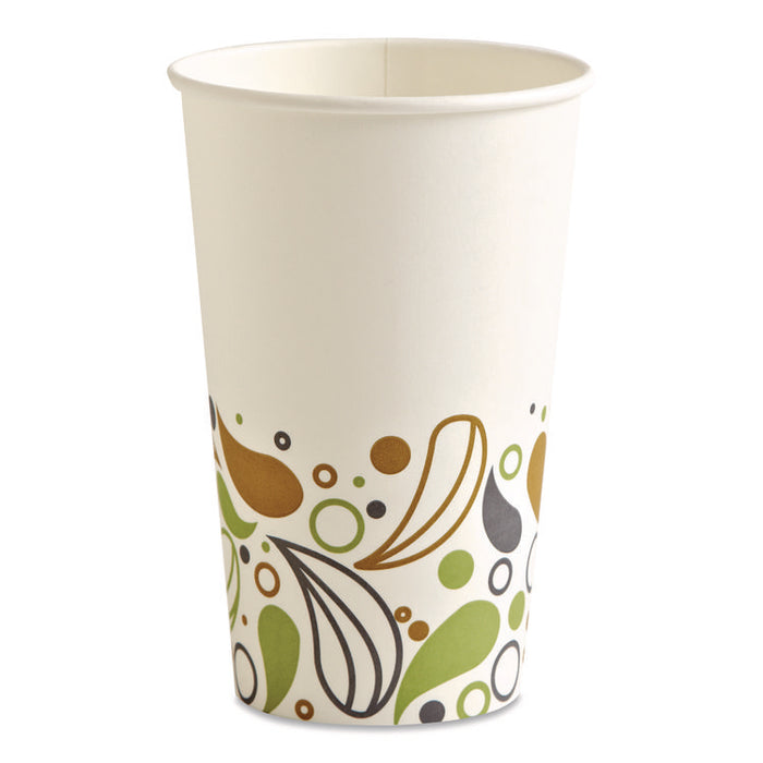 Deerfield Printed Paper Hot Cups, 16 oz, 50/Sleeve, 20 Sleeves/Carton