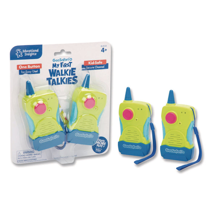 My First Walkie Talkies, 2 Radios, 300 ft Range, 8.9 x 7 x 1.2, Multicolor