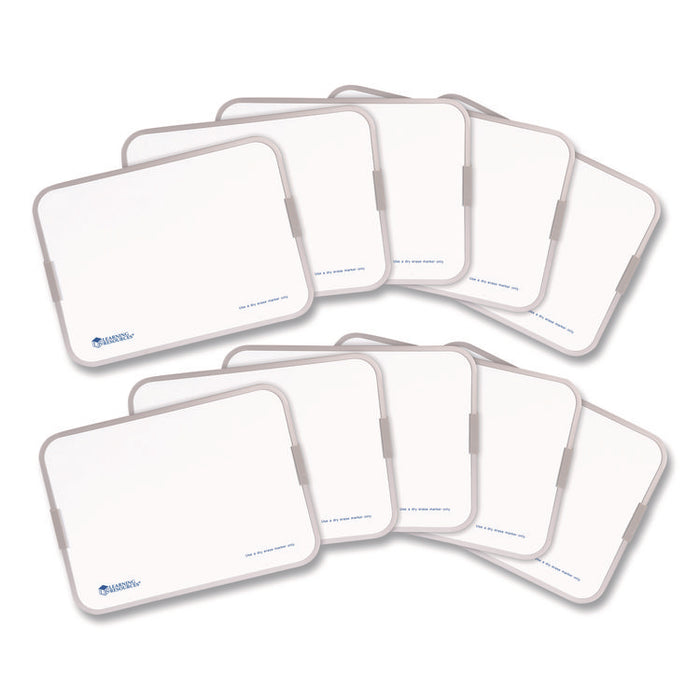Dry Erase Boards, 9" x 12", White Surface, 10 Boards