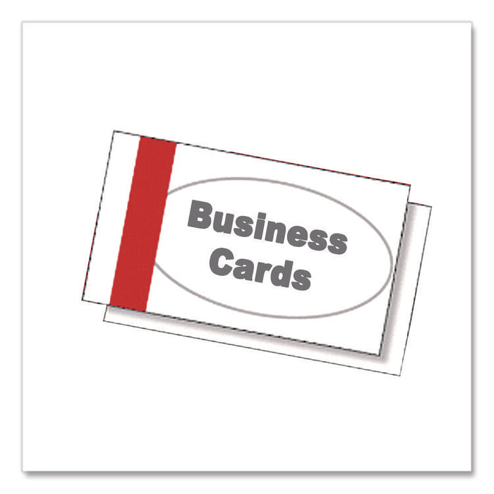 Heavyweight Printable Microperforated Business Cards, Copier/Inkjet/Laser/Offset, 2 x 3.5, White, 10/Sheet, 250 Sheets/Pack