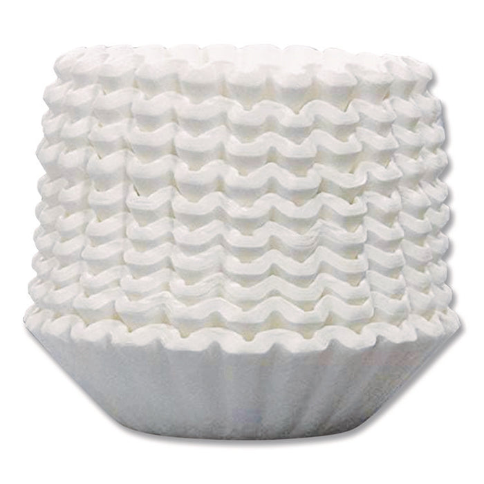 Coffee Brewer Filters, 10 Cup Size, Basket, 500/Bag, 2 Bags/Carton