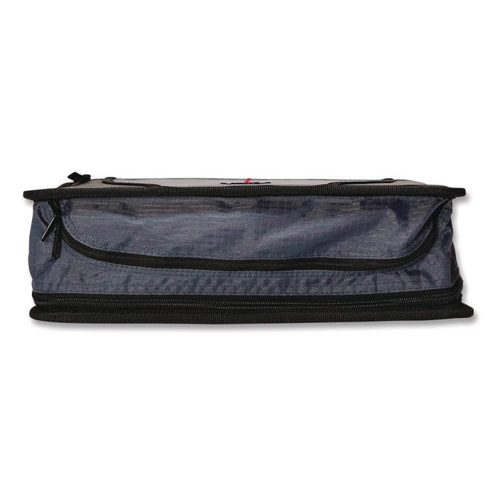 Mighty Zip Tab Binder, 3 Rings, 3" Capacity, 11 x 8.5, Red