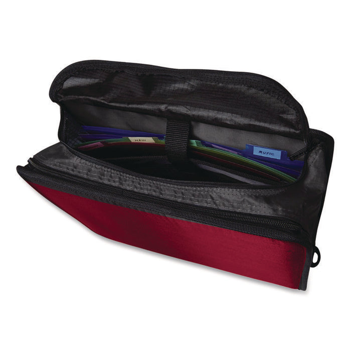 King Size Mighty Zip Tab Binder, 3 Rings, 4" Capacity, 11 x 8.5, Red