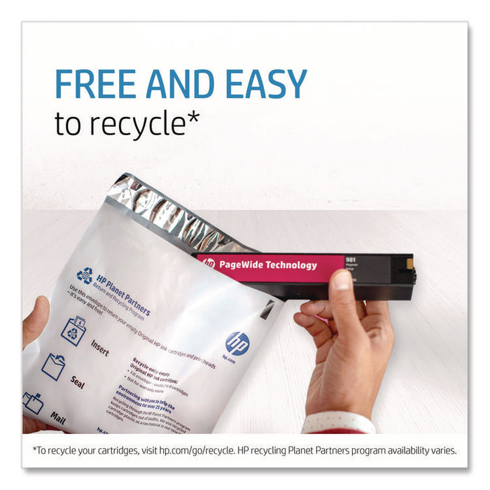 HP 981X, (L0R12A) High-Yield Black Original PageWide Cartridge