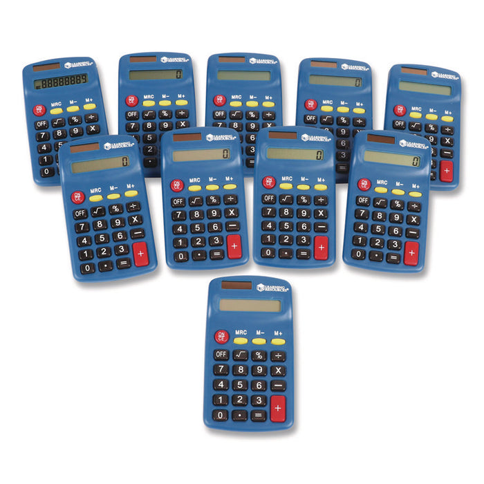 Primary Calculator, 8-Digit, LCD, 10 Calculators