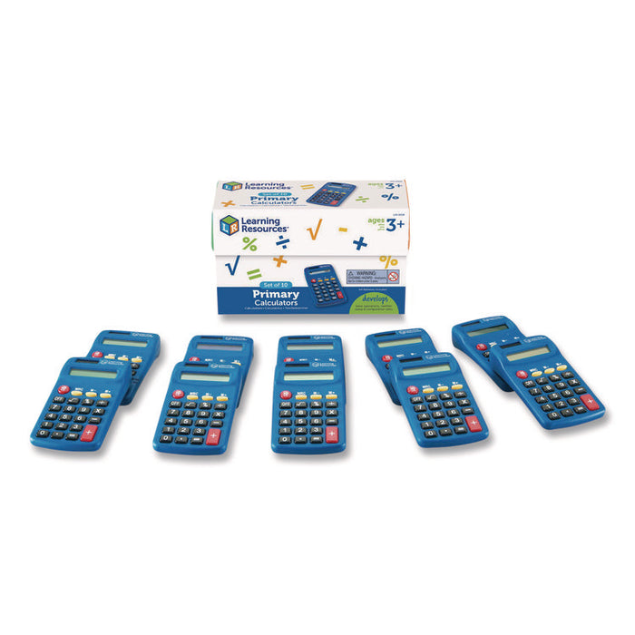 Primary Calculator, 8-Digit, LCD, 10 Calculators