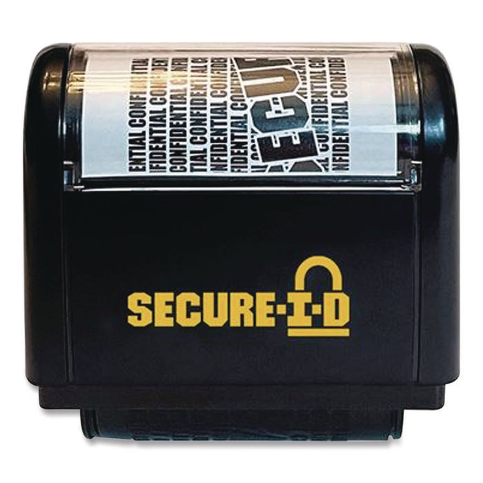 SercureID Roller Stamp, Confidential/Obscures Data, 1.5", Black Ink