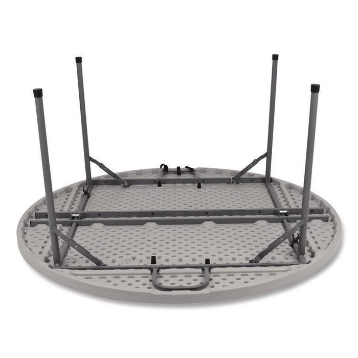 Comfort Max Fold-in-Half Table, Round, 60w x 60d x 29.25h, Speckled Gray Top, Gray Base/Legs