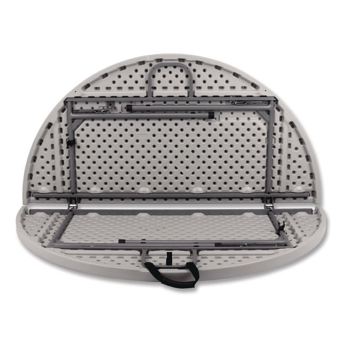 Comfort Max Fold-in-Half Table, Round, 60w x 60d x 29.25h, Speckled Gray Top, Gray Base/Legs