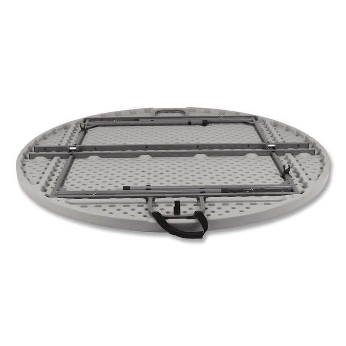 Comfort Max Fold-in-Half Table, Round, 60w x 60d x 29.25h, Speckled Gray Top, Gray Base/Legs
