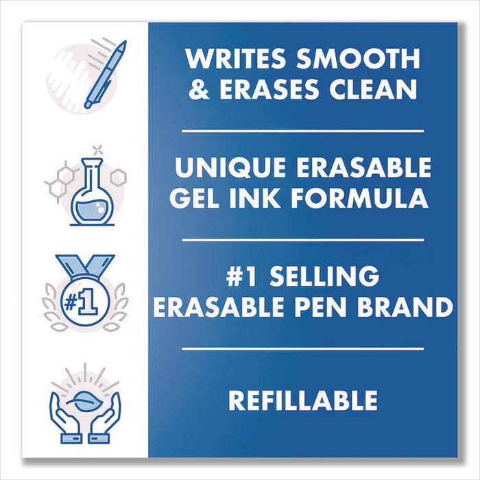 FriXion Ball Erasable Gel Pen, Stick, Extra-Fine 0.5 mm, Assorted Ink and Barrel Colors, 6/Pack