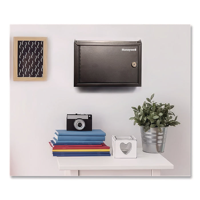 Drop Box Safe with Keys, 9.9 x 3 x 7.1, 0.12 cu ft, Black