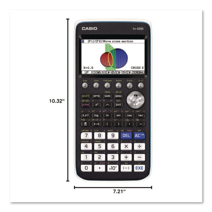 FX-CG50 PRIZM Color Graphing Calculator, 21-Digit LCD, Black