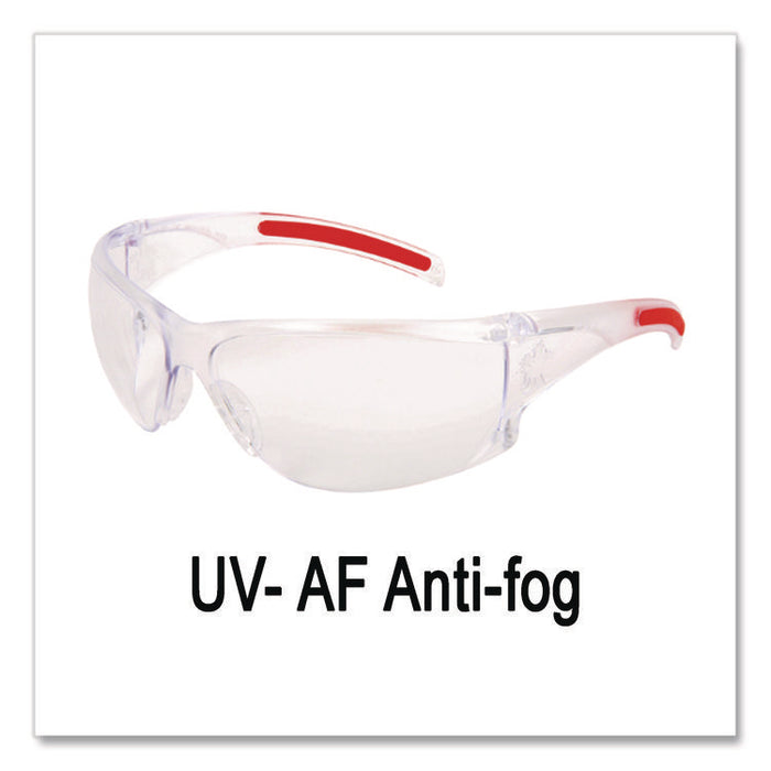 Hulk HK1 Series Safety Glasses, Clear/Red Full Frame, Clear Dual Lens