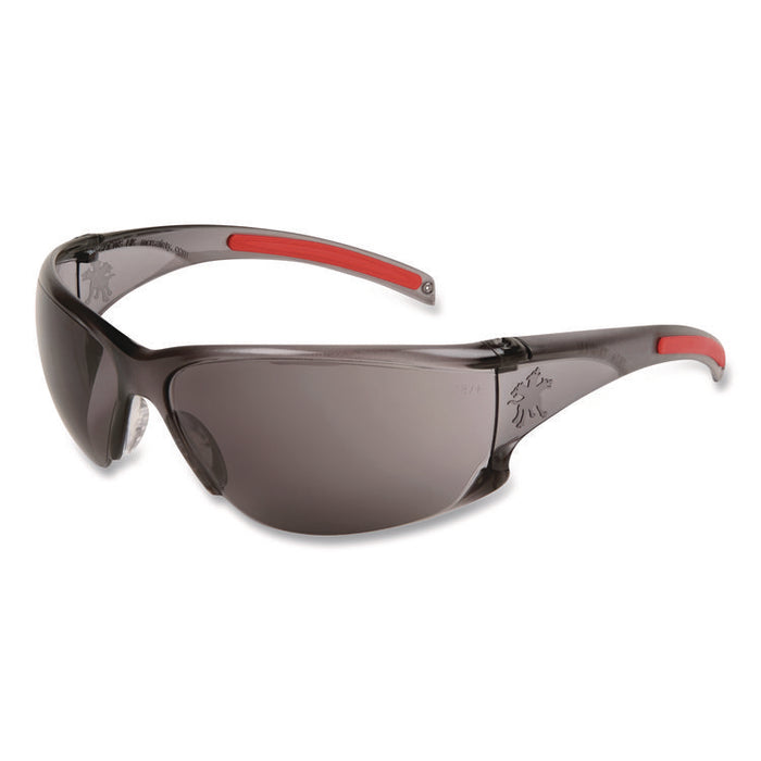 Hulk HK1 Series Safety Glasses, Smoke/Red Full Frame, Gray Dual Lens