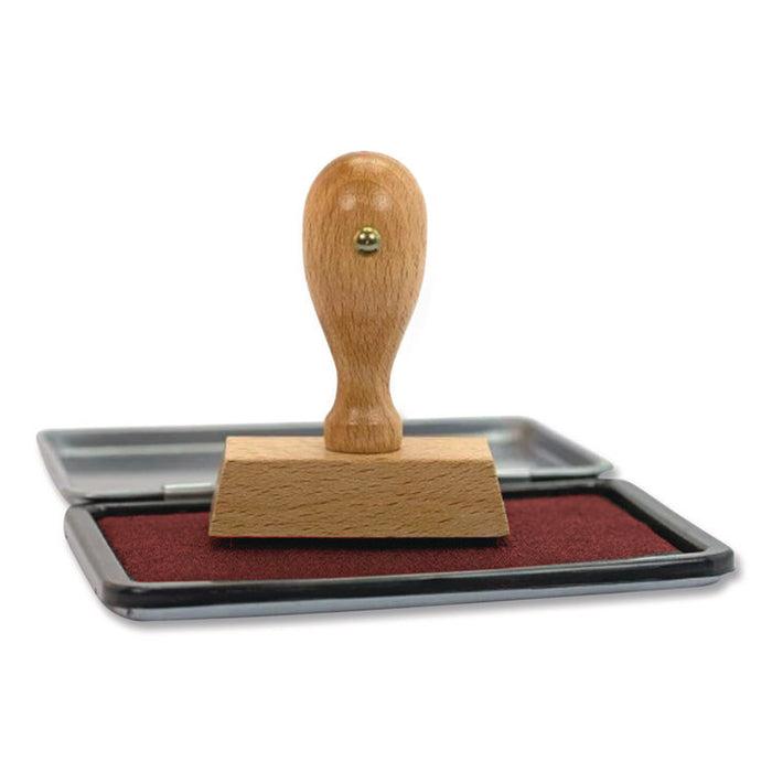 2000 PLUS One-Color Felt Stamp Pad, #1, 4.25" x 2.75", Red