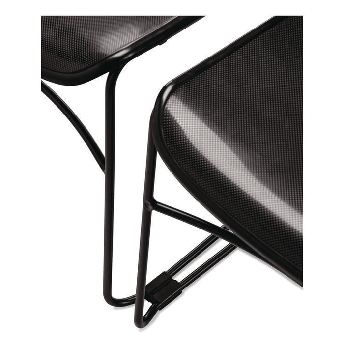 850 Series Multi-Purpose Ultra Compact Stack Chair, Supports Up to 300 lbs, 17" Seat Height, Black Seat/Back/Base, 4/Carton