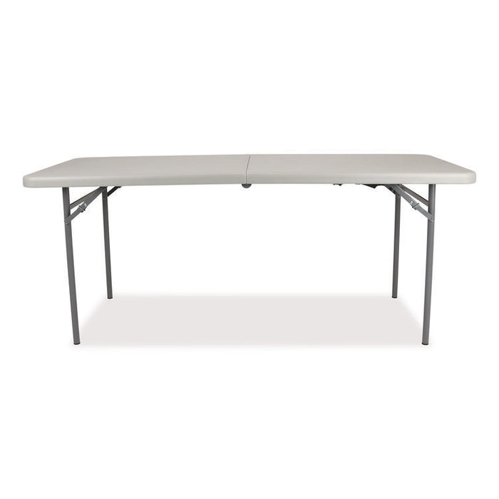 Comfort Max Fold-in-Half Table, Rectangular, 96w x 30d x 29.25h, Speckled Gray Top, Gray Base/Legs