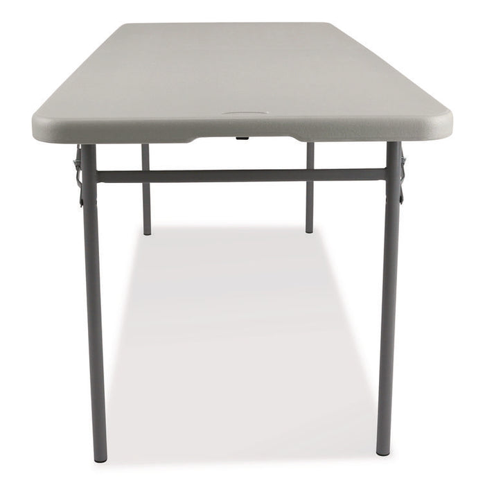 Comfort Max Fold-in-Half Table, Rectangular, 96w x 30d x 29.25h, Speckled Gray Top, Gray Base/Legs