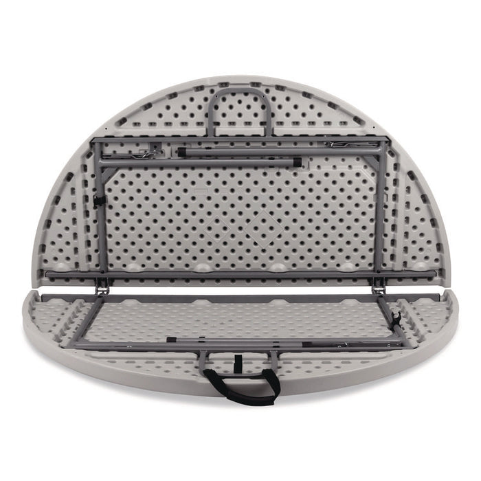 Comfort Max Fold-in-Half Table, Round, 48w x 48d x 29.25h, Speckled Gray Top, Gray Base/Legs