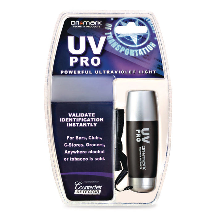 UV Pro Ultraviolet Counterfeit Detector for USD and Most International Currencies, Black/Silver
