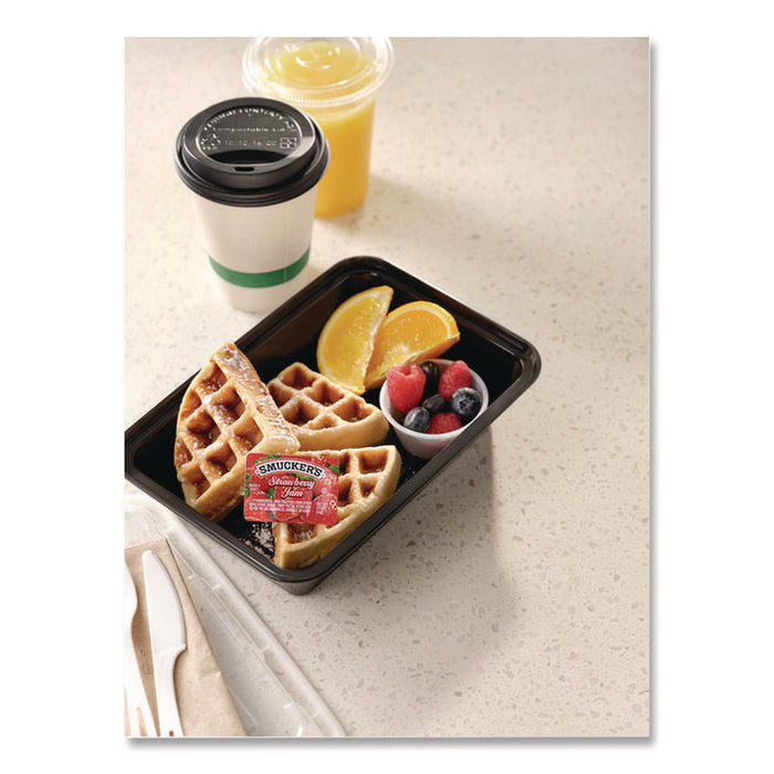 Jelly/Jam Plastic Portion Control Cups, Strawberry, 0.5 oz Cup, 200/Carton