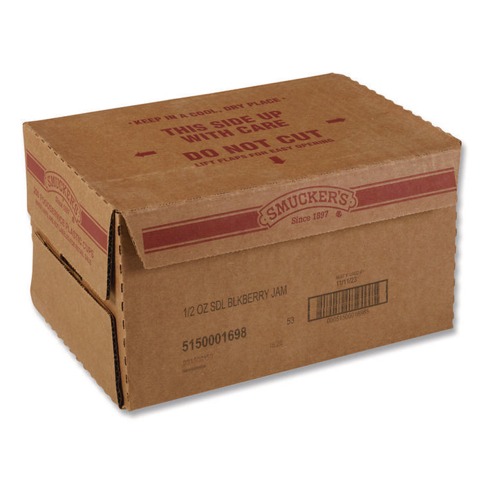 Jelly/Jam Plastic Portion Control Cups, Blackberry, 0.5 oz Cup, 200/Carton