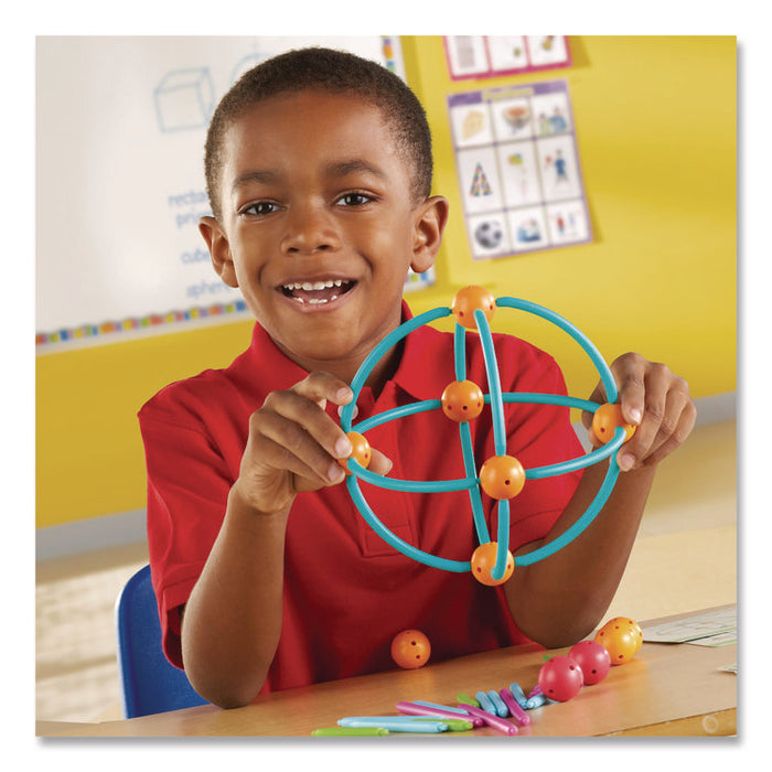 Geometric Shapes Building Set, Grades K to 5, 170 Pieces