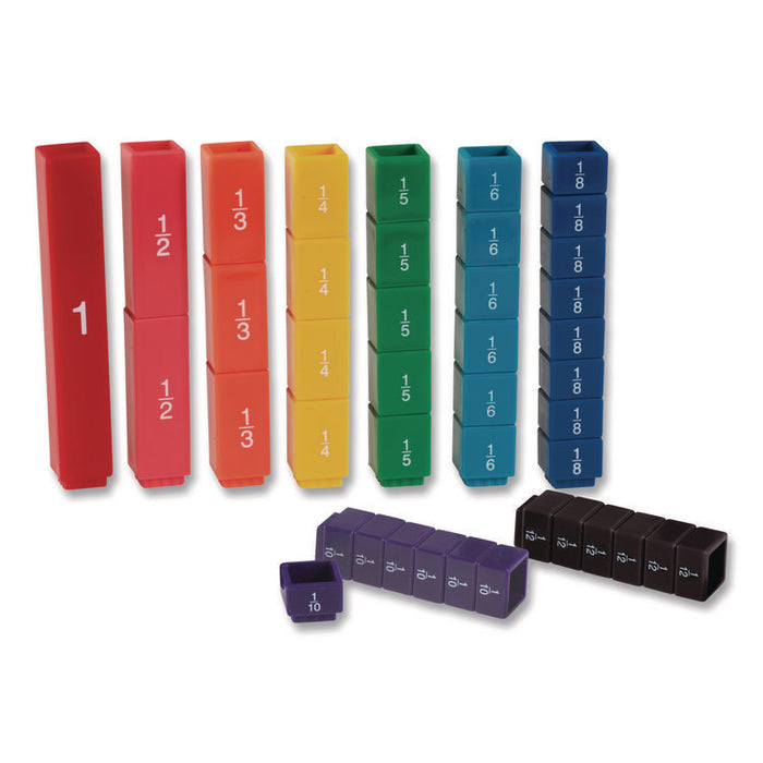 Fraction Tower Fraction Cubes, Grades 1 to 4, 51 Pieces